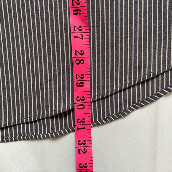 XXL Men Dress Shirt Long Sleeves Quick Dry All Day CoolMax Poplin Striped - Picture 6 of 9